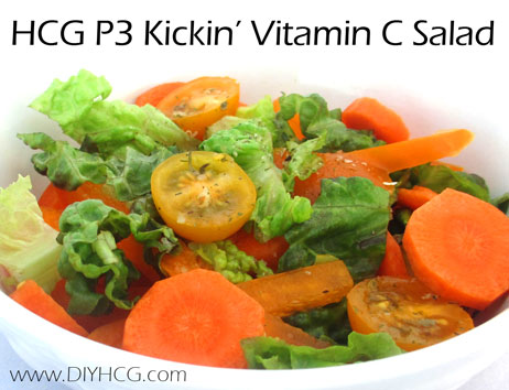 This HCG phase 3 salad that gives you an extra boost of vitamin C. Delish'!