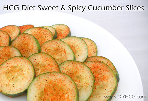 This sweet and spicy cucumber recipe will have your taste buds dancing! This recipe is amazing and approved for phase 2 of the HCG diet!